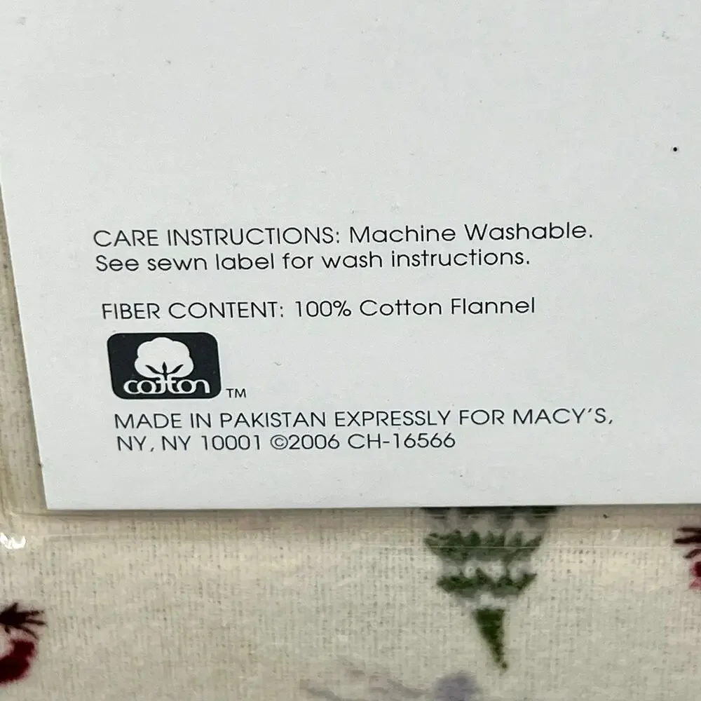 Charter Club Novelty Flannel fit 17” deep mattress - cabin and snowmen